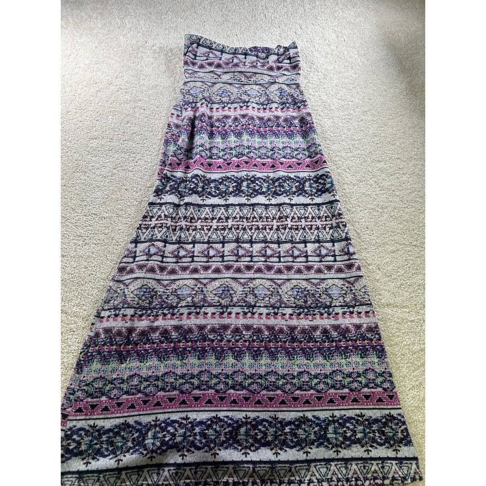 No Boundaries Women's Maxi Skirt XS Multicolor Tribal Print